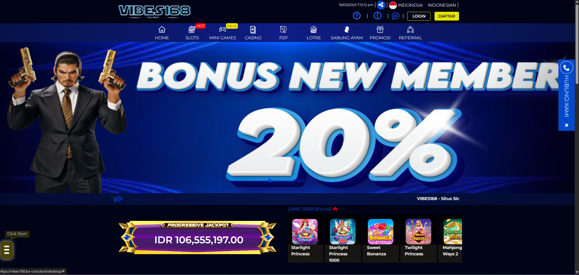 Terbongkar! Situs Judi VIBES168 Tertangkap Menyusup ke Situs Pemerintah